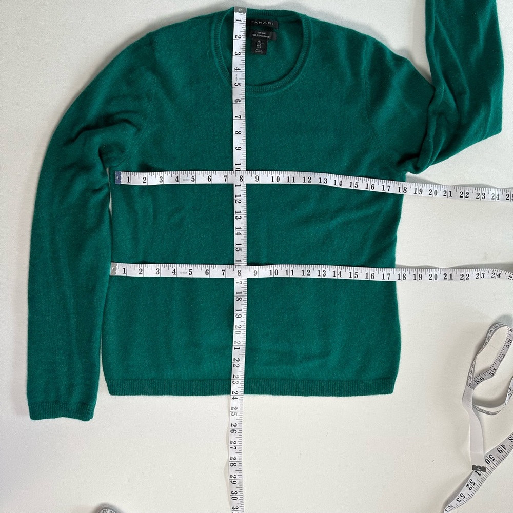 Tahari Teal Crew Neck Sweater - Picture 3 of 6